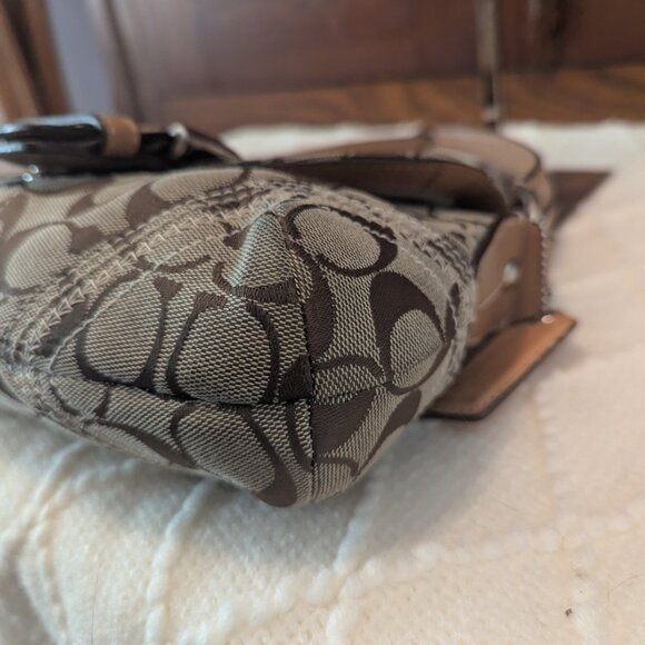 Coach Tan khaki signature C soho hobo bag 10602 y2k - Picture 7 of 12